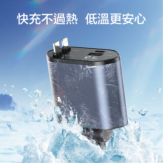 點菸器車充 | 120W雙線伸縮快充 數位顯示 Type-C+Lightning | Carster 私推好物