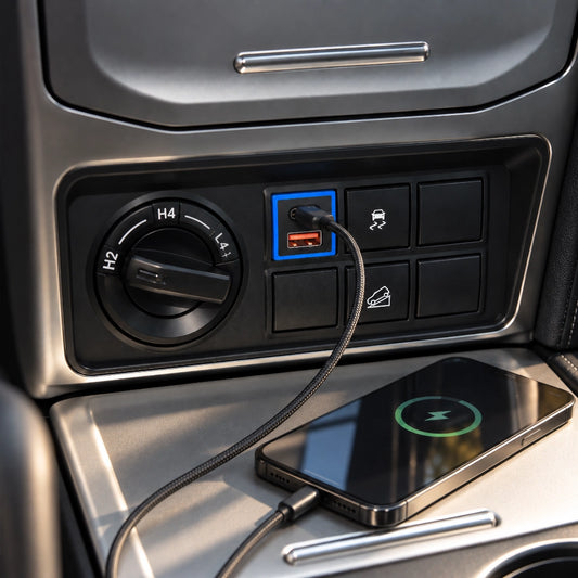 TOYOTA 小型雙孔車充|Type-C+USB QC3.0 快充|22.6mm 免挖孔安裝 | Carster 私推好物