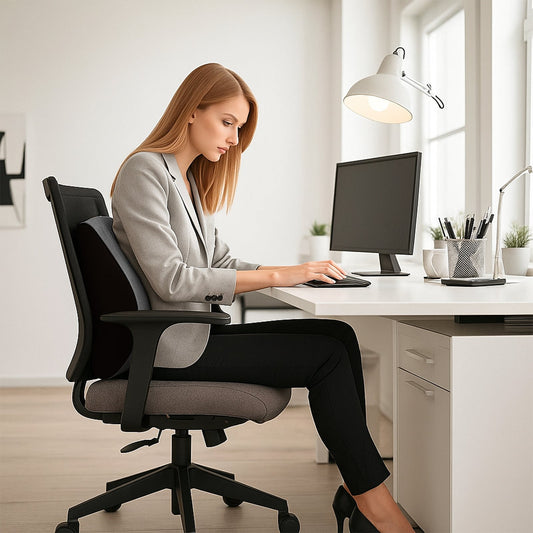 人體工學記憶棉腰靠 辦公室車用護腰墊 久坐必備