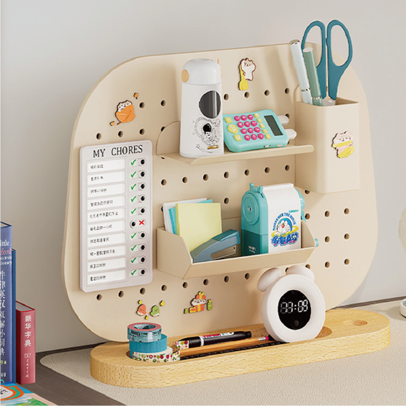 桌面免打孔洞洞板置物架