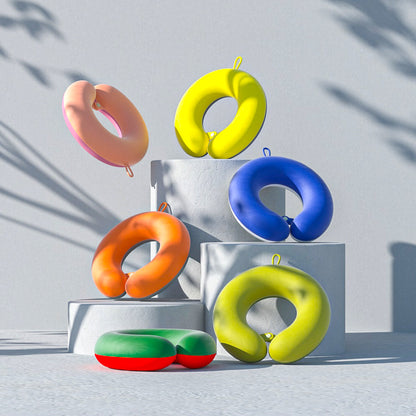 旅人快閃組｜旅行行記憶頸枕【送3D舒眠眼罩】