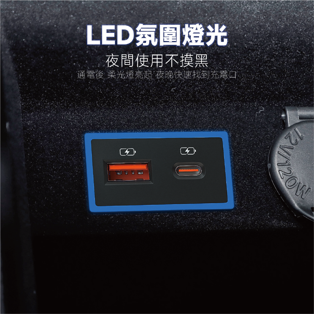 RAV4 CAMRY SIENNA LEXUS 3.0快充 Type-C+USB雙孔車充「免挖孔」