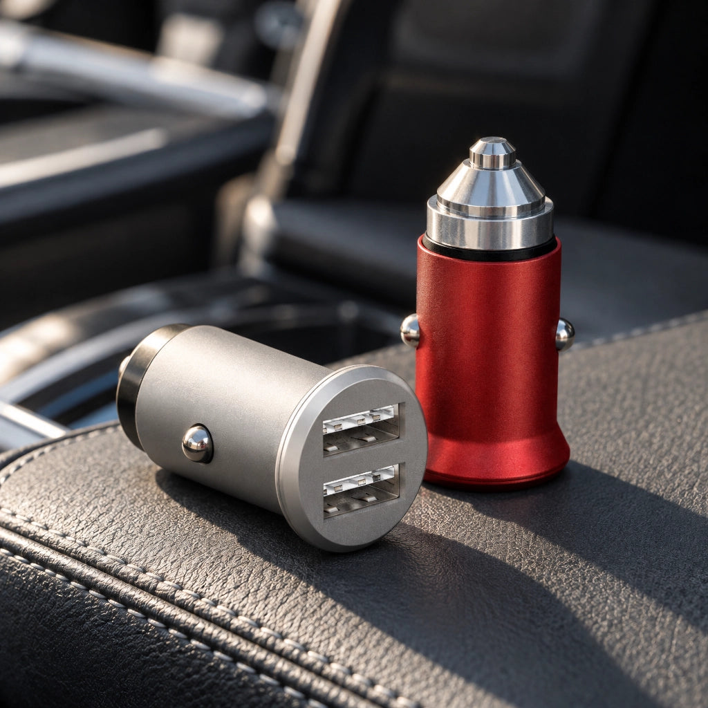 汽車點菸器雙 USB 車充｜3.1A 快充 通用型 LED 氣氛燈 | Carster 私推好物