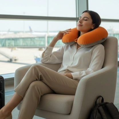 旅行記憶頸枕 U型枕 | 送3D眠眠眼罩 飛機高鐵午睡必備