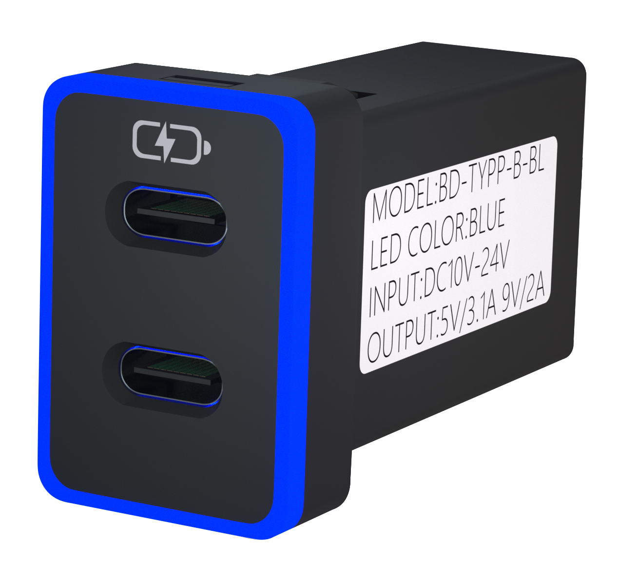 豐田TOYOTA 中型款3.0快充 TYPE-C雙孔車充「免挖孔」