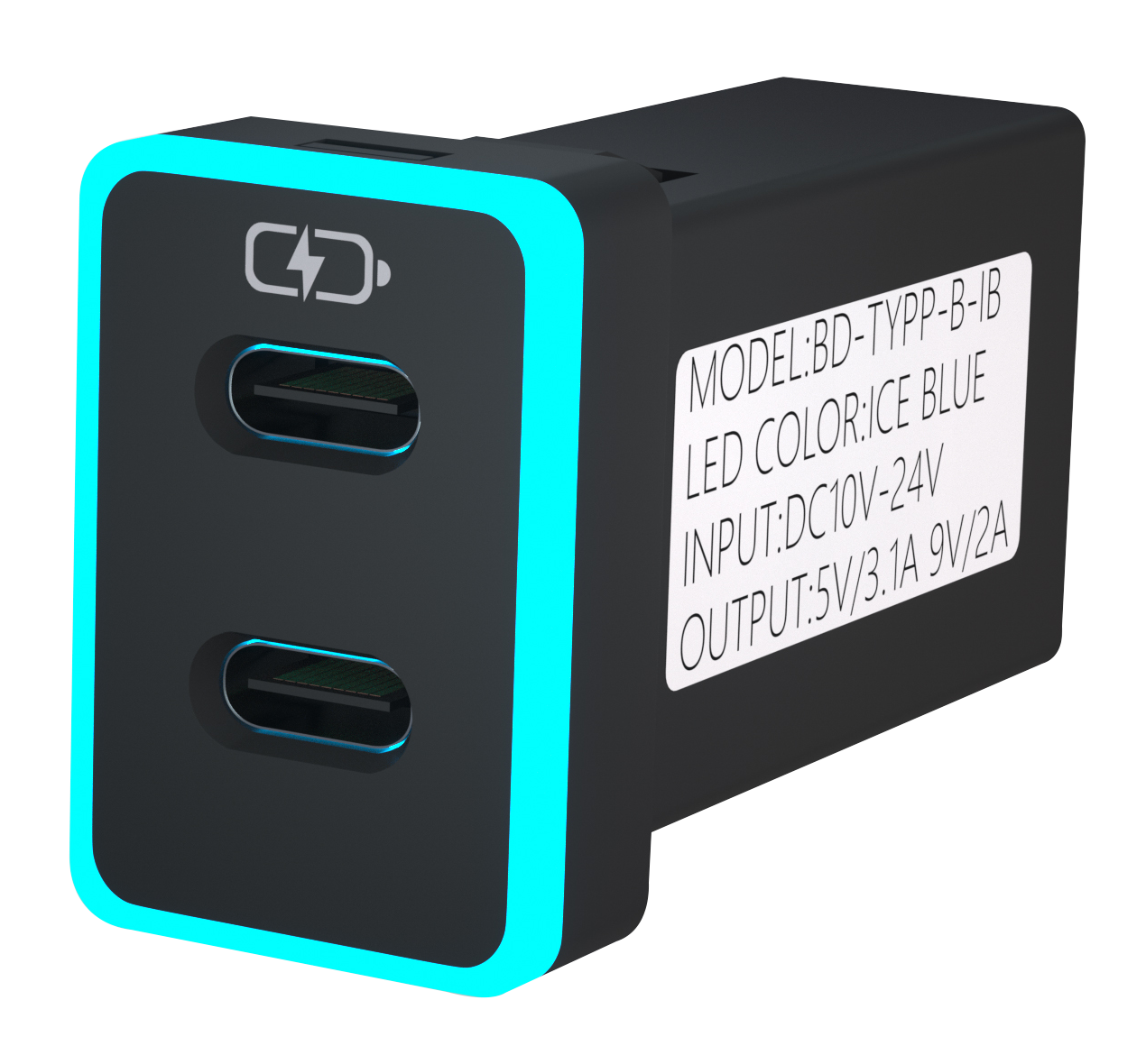 豐田TOYOTA 中型款3.0快充 TYPE-C雙孔車充「免挖孔」