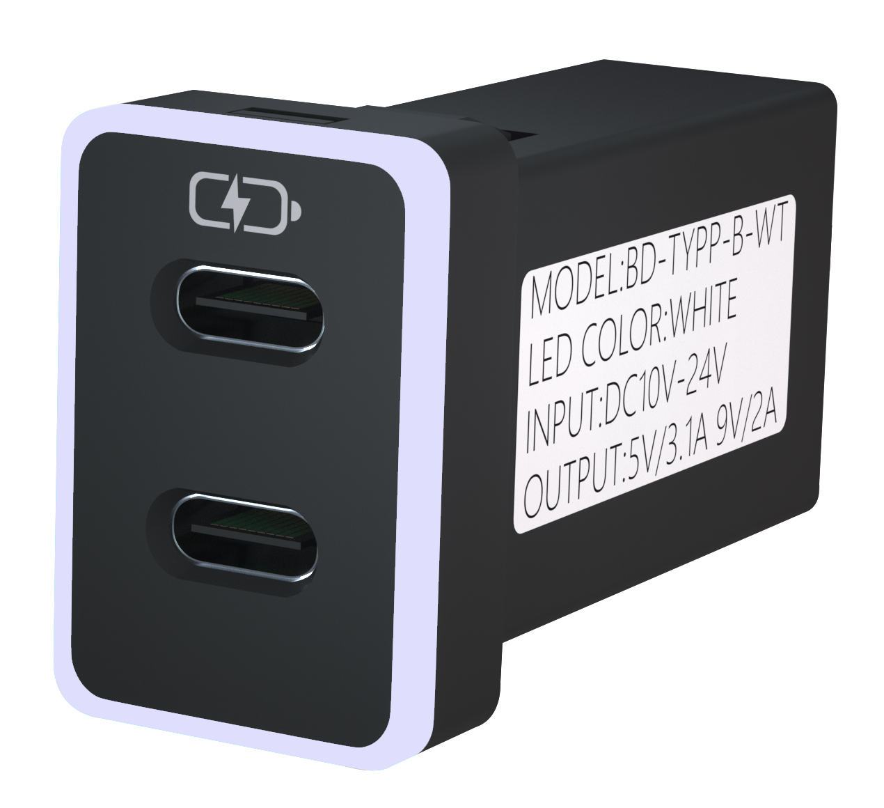 豐田TOYOTA 中型款3.0快充 TYPE-C雙孔車充「免挖孔」