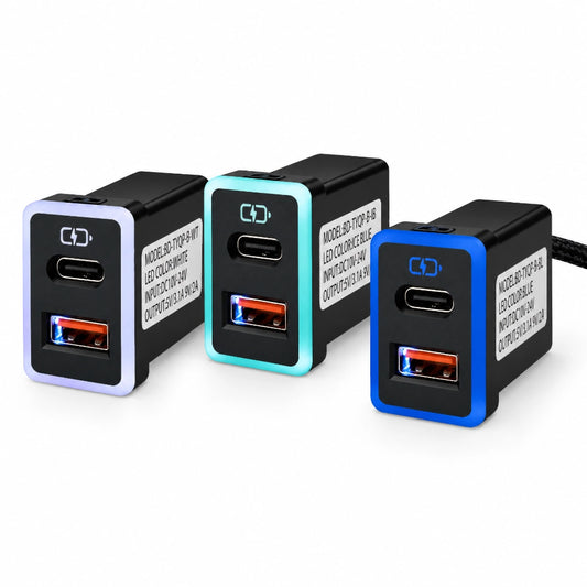 TOYOTA豐田大型車充 USB+Type-C雙孔 3.0快充｜免挖孔安裝 | Carster 私推好物