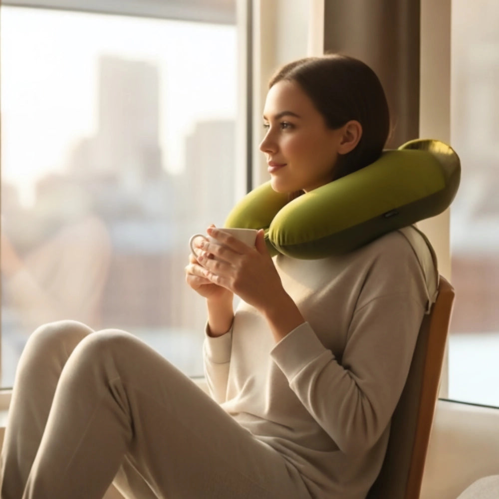 旅行記憶頸枕 U型枕 | 送3D眠眠眼罩 飛機高鐵午睡必備