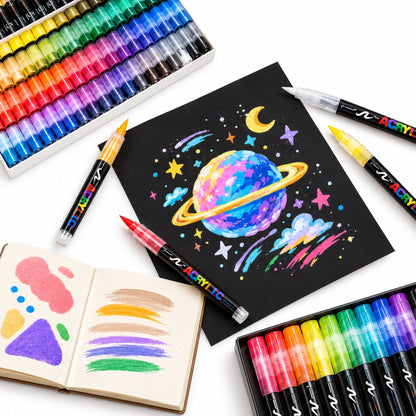 48色 直液式丙烯馬克筆｜DIY彩繪筆・親子創作・石頭彩繪・木頭玻璃皆可使用 | Carster 私推好物