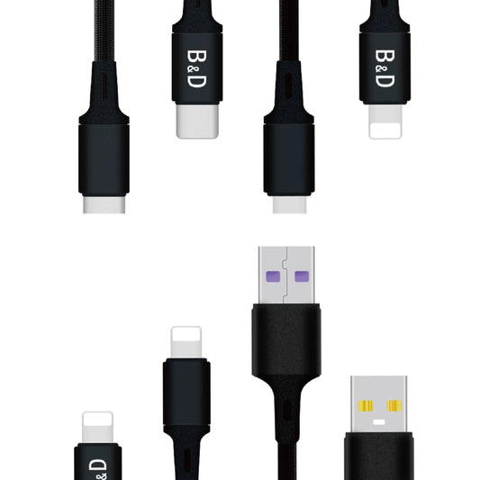 尼龍編織充電線 2條裝｜9V/2A快充 耐用防纏 蘋果安卓通用