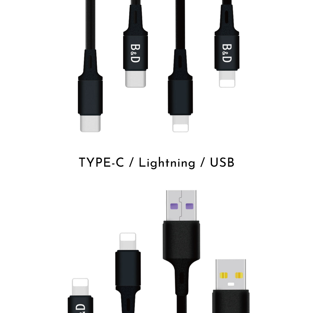尼龍編織充電線 2條裝 | 快充耐用 蘋果安卓通用 1米 | Carster 私推好物