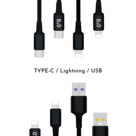 尼龍編織充電線 2條裝 | 快充耐用 蘋果安卓通用 1米 | Carster 私推好物