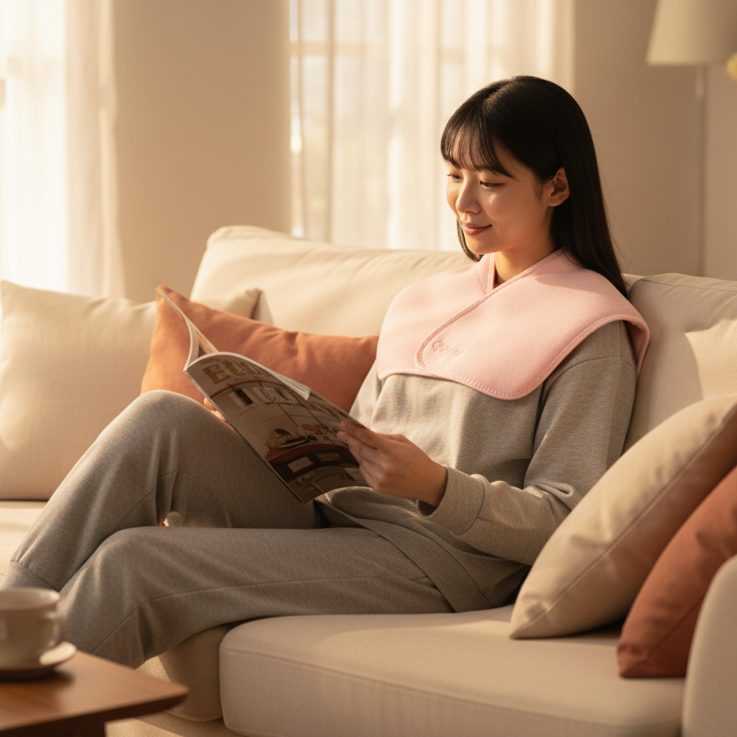 石墨烯肩頸熱敷墊 遠紅外線披肩 | 三段溫控熱敷帶 舒緩酸痛 背部理療 | Carster 私推好物