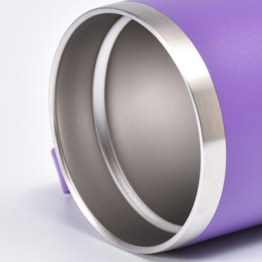 不鏽鋼雙層保溫馬克杯 附蓋手柄｜12oz隨行咖啡杯