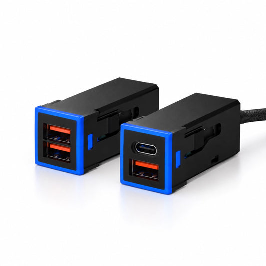TOYOTA 小型雙孔車充｜Type-C＋USB QC3.0 快充｜22.6mm 免挖孔安裝 | Carster 私推好物