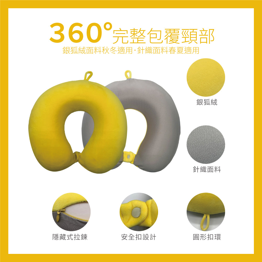 旅人快閃組｜旅行行記憶頸枕【送3D舒眠眼罩】